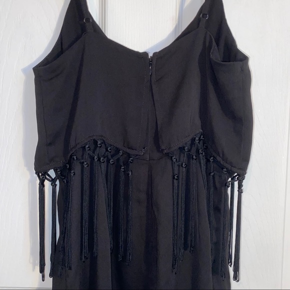 DYNAMITE Black Romper with Fringe - Picture 4 of 6